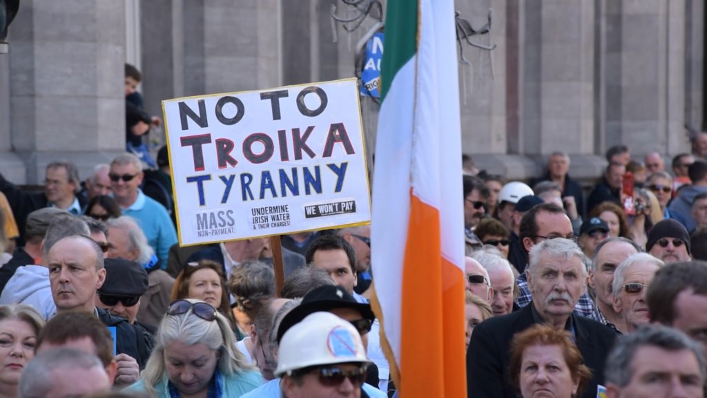 Up to the Last Drop Film Still - Protest against Troika
